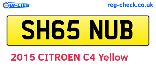 SH65NUB are the vehicle registration plates.