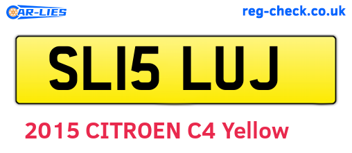 SL15LUJ are the vehicle registration plates.
