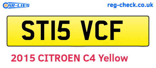 ST15VCF are the vehicle registration plates.