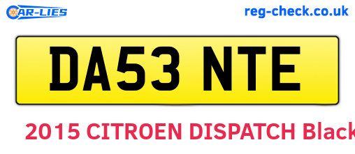 DA53NTE are the vehicle registration plates.