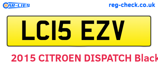 LC15EZV are the vehicle registration plates.