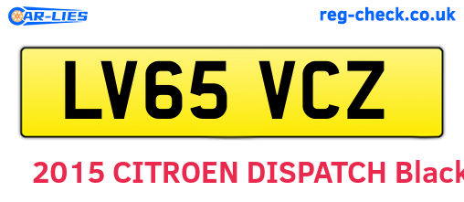 LV65VCZ are the vehicle registration plates.
