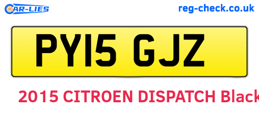 PY15GJZ are the vehicle registration plates.