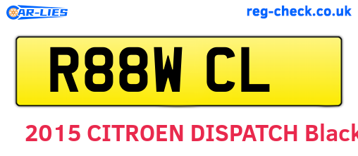 R88WCL are the vehicle registration plates.