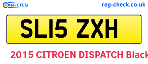 SL15ZXH are the vehicle registration plates.