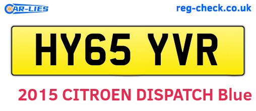 HY65YVR are the vehicle registration plates.
