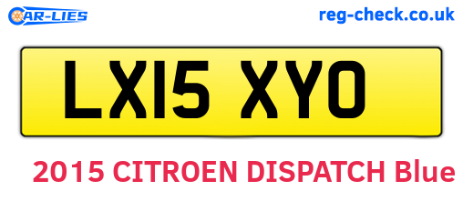 LX15XYO are the vehicle registration plates.