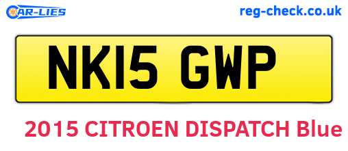 NK15GWP are the vehicle registration plates.