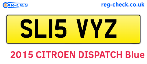 SL15VYZ are the vehicle registration plates.