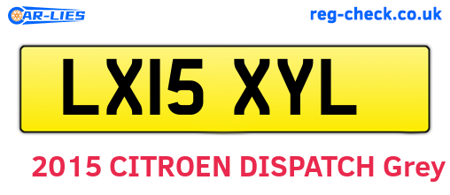 LX15XYL are the vehicle registration plates.