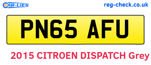 PN65AFU are the vehicle registration plates.