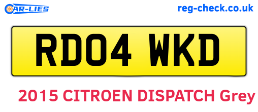 RD04WKD are the vehicle registration plates.