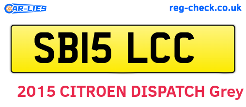 SB15LCC are the vehicle registration plates.