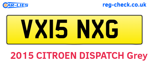 VX15NXG are the vehicle registration plates.