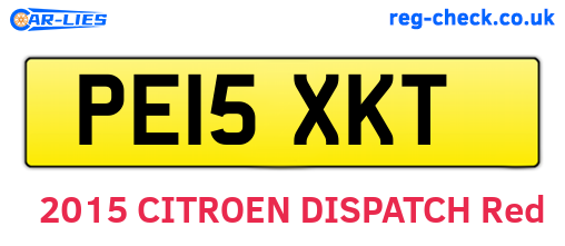 PE15XKT are the vehicle registration plates.