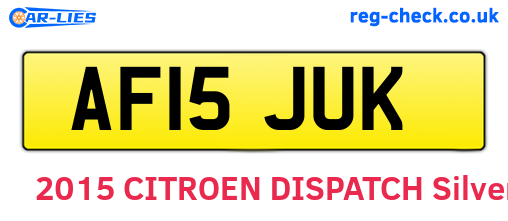 AF15JUK are the vehicle registration plates.