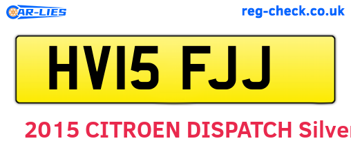 HV15FJJ are the vehicle registration plates.