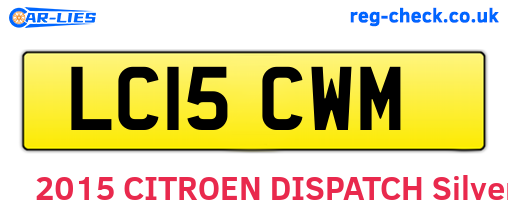 LC15CWM are the vehicle registration plates.