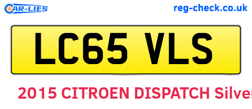LC65VLS are the vehicle registration plates.