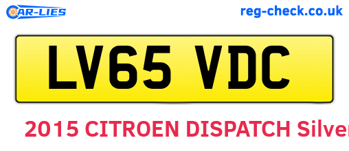 LV65VDC are the vehicle registration plates.