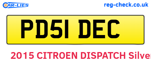 PD51DEC are the vehicle registration plates.
