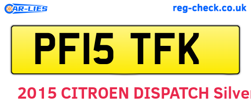 PF15TFK are the vehicle registration plates.