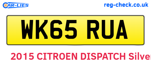 WK65RUA are the vehicle registration plates.
