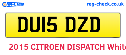 DU15DZD are the vehicle registration plates.