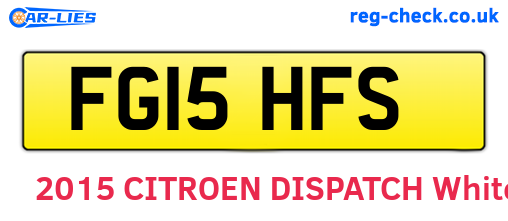 FG15HFS are the vehicle registration plates.