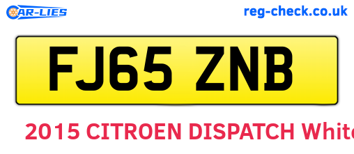 FJ65ZNB are the vehicle registration plates.