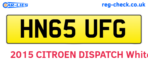 HN65UFG are the vehicle registration plates.