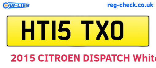 HT15TXO are the vehicle registration plates.