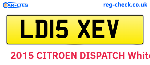 LD15XEV are the vehicle registration plates.