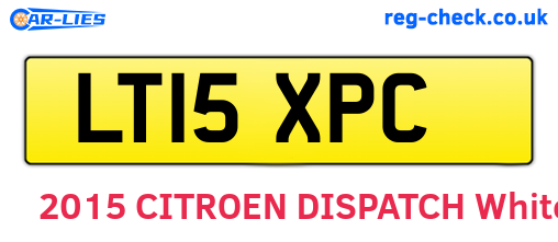 LT15XPC are the vehicle registration plates.