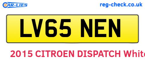LV65NEN are the vehicle registration plates.