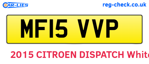 MF15VVP are the vehicle registration plates.