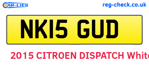 NK15GUD are the vehicle registration plates.