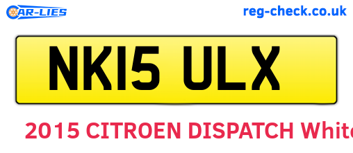 NK15ULX are the vehicle registration plates.