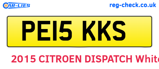 PE15KKS are the vehicle registration plates.