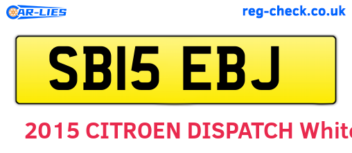 SB15EBJ are the vehicle registration plates.