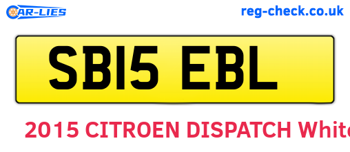 SB15EBL are the vehicle registration plates.