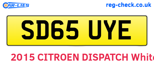 SD65UYE are the vehicle registration plates.
