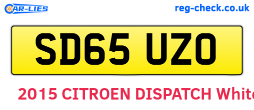 SD65UZO are the vehicle registration plates.