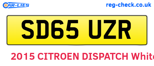 SD65UZR are the vehicle registration plates.
