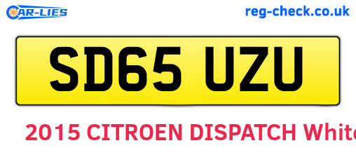 SD65UZU are the vehicle registration plates.
