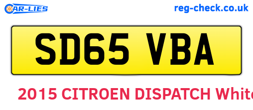 SD65VBA are the vehicle registration plates.