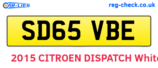 SD65VBE are the vehicle registration plates.