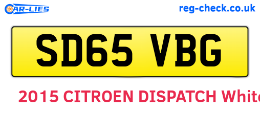 SD65VBG are the vehicle registration plates.
