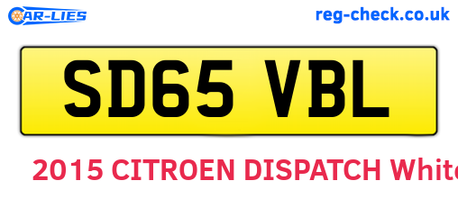 SD65VBL are the vehicle registration plates.