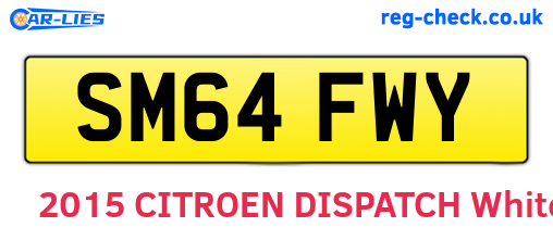 SM64FWY are the vehicle registration plates.